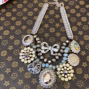 Betsey Johnson chunky necklace with rhinestones